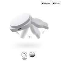 Zens Reislader 2-in-1 - MagSafe + Apple Watch - Wit