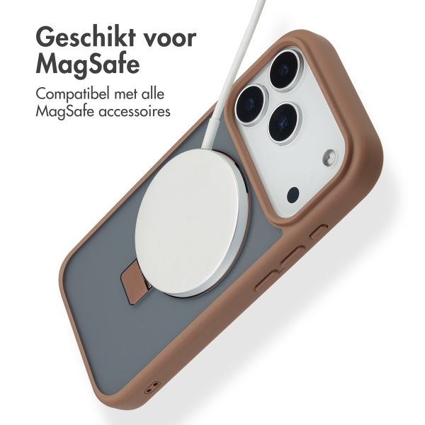 Accezz Ring Stand Backcover met MagSafe Apple iPhone 17 Pro Max - Bruin