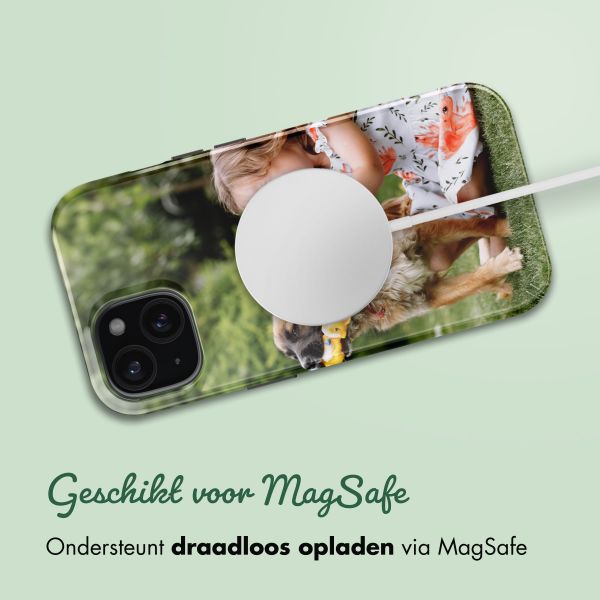 Ontwerp je eigen tough case met MagSafe Apple iPhone 15 - Zwart