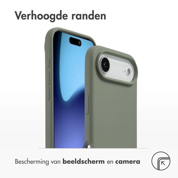 Accezz Liquid Silicone Backcover met MagSafe Apple iPhone 17 Air - Cooper Green