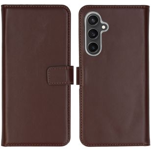 Selencia Echt Leren Bookcase Samsung Galaxy S23 FE - Bruin