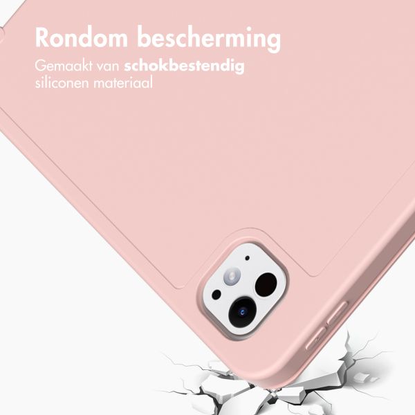 Accezz Smart Silicone Bookcase Apple iPad Pro 11 (2024) M4 - Roze