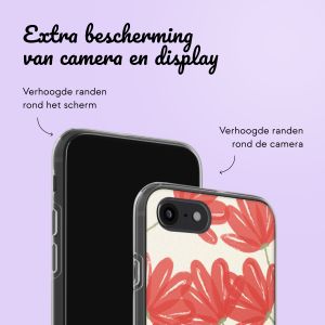 Gepersonaliseerd hoesje met bloemen iPhone SE (2022 / 2020) / 8 / 7 - Transparant