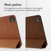 Accezz Leather Trifold Bookcase Apple iPad Pro 13 (2025) M5 / (2024) M4 - Cognac