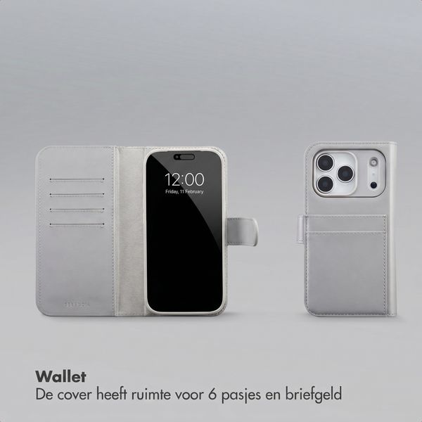 Accezz Edge Uitneembare Bookcase met MagSafe Apple iPhone 18 Pro / 17 Pro - Grijs