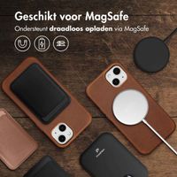 Accezz Vintage Leather Magsafe Backcover iPhone 13 - Tabacco Cognac