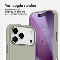 Accezz MagSafe Leather Backcover Apple iPhone 17 Pro Max - Lichtgrijs