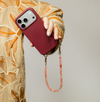 Selencia Rivièra MagSafe Backcover met afneembare haakjes iPhone 12 / 12 Pro - Bold Burgundy