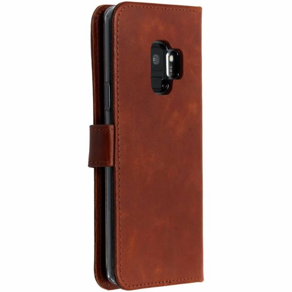 Selencia Echt Leren Bookcase Samsung Galaxy S9 - Lichtbruin