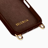 Selencia Rivièra MagSafe Backcover met afneembare haakjes Apple iPhone 16 Pro Max - Choco Brown