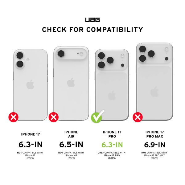 UAG Shield Plus Screenprotector Apple iPhone 17 Pro