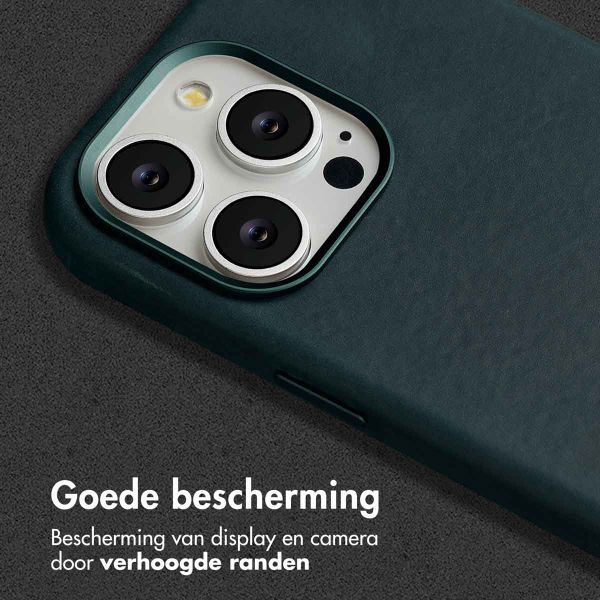 Accezz Vintage Leather Magsafe Backcover iPhone 15 Pro Max - Smokey Green