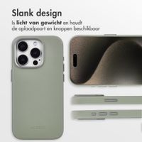 Accezz MagSafe Leather Backcover Apple iPhone 15 Pro - Light Grey