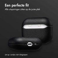 Accezz Echt Leren Case  Apple Airpods Pro 3 - Zwart