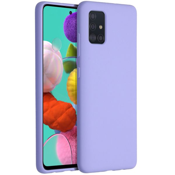 Accezz Liquid Silicone Backcover Samsung Galaxy A51 - Paars