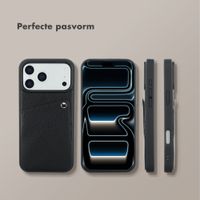 Selencia Riva Backcover met Pashouder Apple iPhone 17 Pro Max - Zwart
