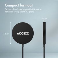 Accezz Wireless Charger USB-C | MagSafe en draadloze oplader - 1 meter - Zwart