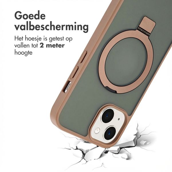 Accezz Ring Stand Backcover met MagSafe Apple iPhone 14 - Bruin