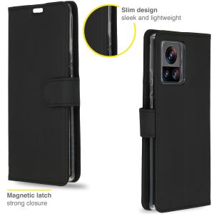 Accezz Wallet Softcase Bookcase Motorola Edge 30 Ultra - Zwart