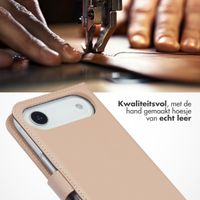 Selencia Echt Leren Bookcase Apple iPhone 17 Air - Dusty Pink