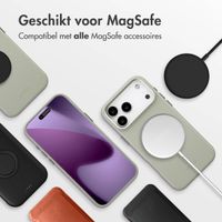 Accezz MagSafe Leather Backcover Apple iPhone 17 Pro Max - Lichtgrijs