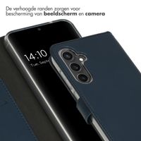 Selencia Echt Leren Bookcase Samsung Galaxy S23 FE - Blauw
