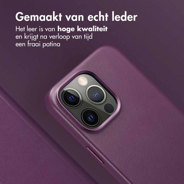 Accezz Leather Bookcase 2-in-1 met MagSafe iPhone 15 Pro Max - Heath Purple