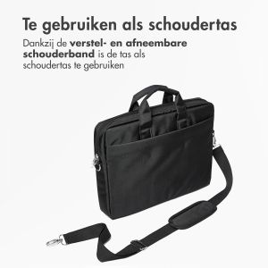 Accezz Zakelijke laptoptas - Universele laptoptas tot 17 inch - Zwart