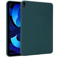 Accezz Liquid Silicone Backcover met penhouder iPad Air 11 inch (2025) M3 / (2024) M2 / Air 5 (2022) / Air 4 (2020) - Donkergroen