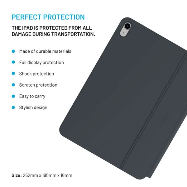 Fixed Typee QWERTY keyboard case iPad 11 (2025) 11 inch / iPad 10 (2022) 10.9 inch - Zwart
