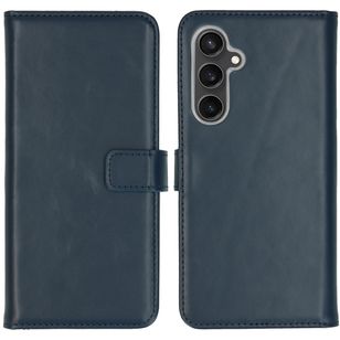 Selencia Echt Leren Bookcase Samsung Galaxy S23 FE - Blauw