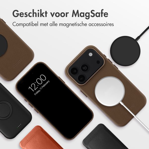 Accezz MagSafe Leather Backcover Apple iPhone 18 Pro Max / 17 Pro Max - Coffee Brown