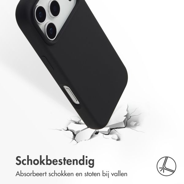 Accezz Liquid Silicone Backcover met MagSafe Apple iPhone 17 Pro - Black