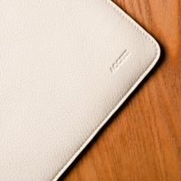 Accezz Leather Laptop hoes Apple MacBook 13 inch - Laptopsleeve - Beige