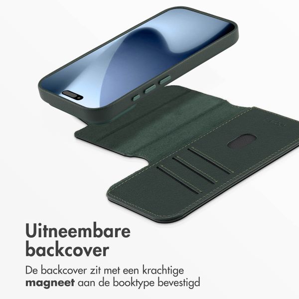 Accezz Leather Bookcase 2-in-1 met MagSafe Apple iPhone 17 Pro - Cedar Green