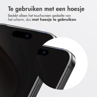 Accezz Gehard Glas Privacy Screenprotector + Applicator Apple iPhone Duo