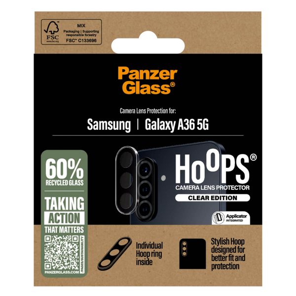 PanzerGlass Camera Protector Hoops voor de Samsung Galaxy A35 - Transparant