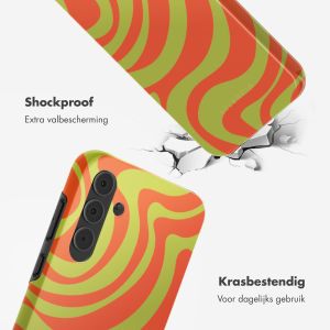 Selencia Vivid Tough Backcover Samsung Galaxy A55 - Wavy Swirl Orange Fern