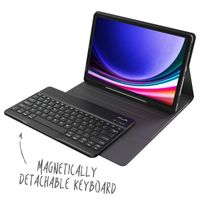 Accezz QWERTY Bluetooth Keyboard Bookcase Samsung Galaxy Tab S10 Plus / Tab S9 Plus / Tab S9 FE Plus 12.4 inch