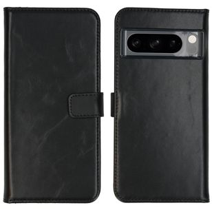 Selencia Echt Leren Bookcase Google Pixel 8 Pro - Zwart