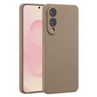 Accezz Liquid Silicone Backcover met MagSafe Samsung Galaxy S25 Edge - Light Brown