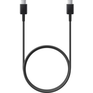 Samsung Originele USB-C naar USB-C kabel - 1 meter - 25 Watt - Zwart + Originele Fast Charging Adapter USB-C Oplader - In Fabrieksverpakking - 25 Watt - Zwart