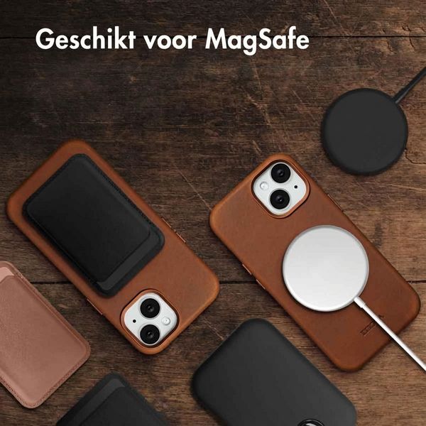 Accezz Vintage Leather Magsafe Backcover Apple iPhone 15 - Tabacco Cognac