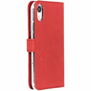 Selencia Echt Lederen Bookcase iPhone Xr - Rood