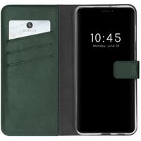 Selencia Echt Lederen Bookcase Apple iPhone 13 Pro - Groen