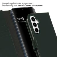 Selencia Echt Lederen Bookcase Samsung Galaxy A55 - Groen