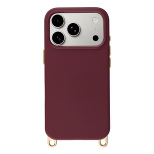 Selencia Rivièra MagSafe Backcover met afneembare haakjes Apple iPhone 17 Pro - Bold Burgundy