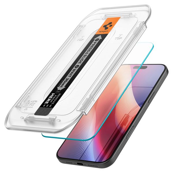 Spigen GLAStR EZ Fit Screenprotector + Applicator 2-pack Apple iPhone 16 Pro Max