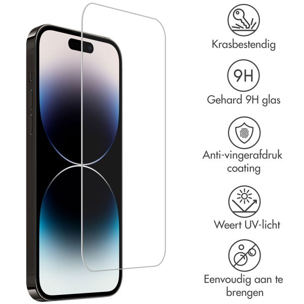 Accezz Gehard Glas Screenprotector 2-pack iPhone 15 Pro Max / 15 Plus / 16 Plus