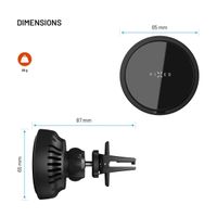 Fixed MagCool - telefoonhouder auto - Ventilatierooster - MagSafe - Draadloos opladen - Zwart